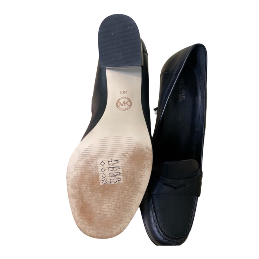 Michael Kors Buchanan Leather Block Heel Loafers - Picture 11 of 11